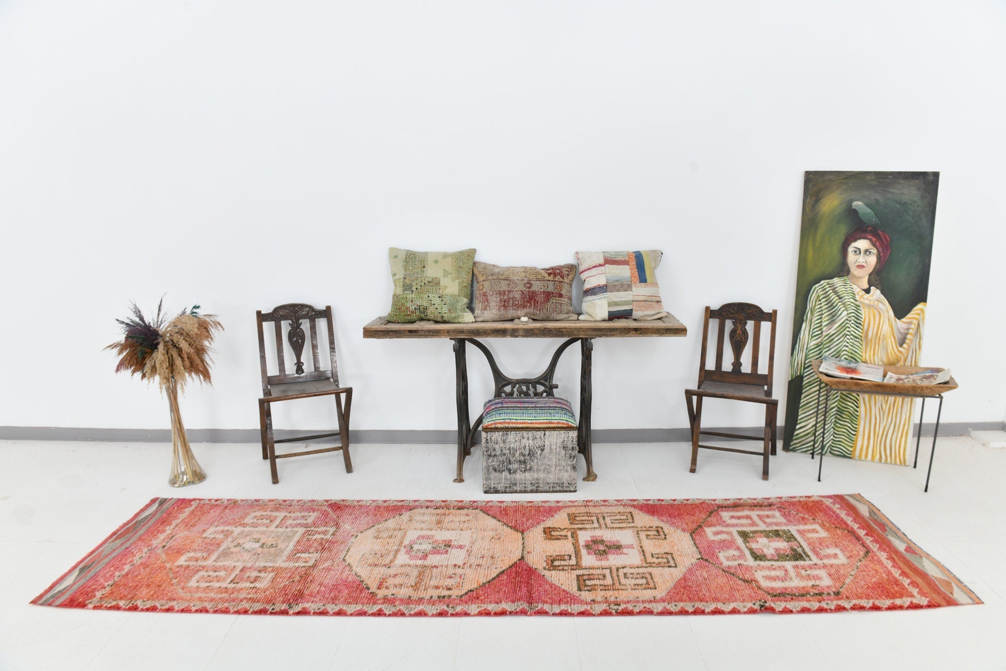 Vintage Herki Runner Rug 2’11’’ x 11’7’’ ft