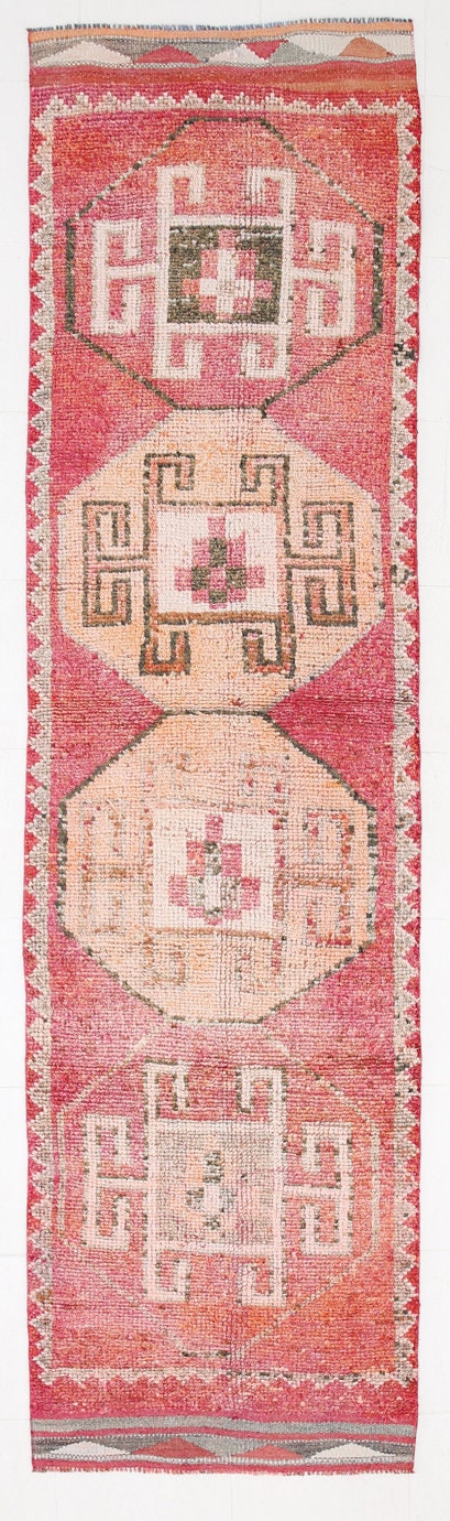 Vintage Herki Runner Rug 2’11’’ x 11’7’’ ft