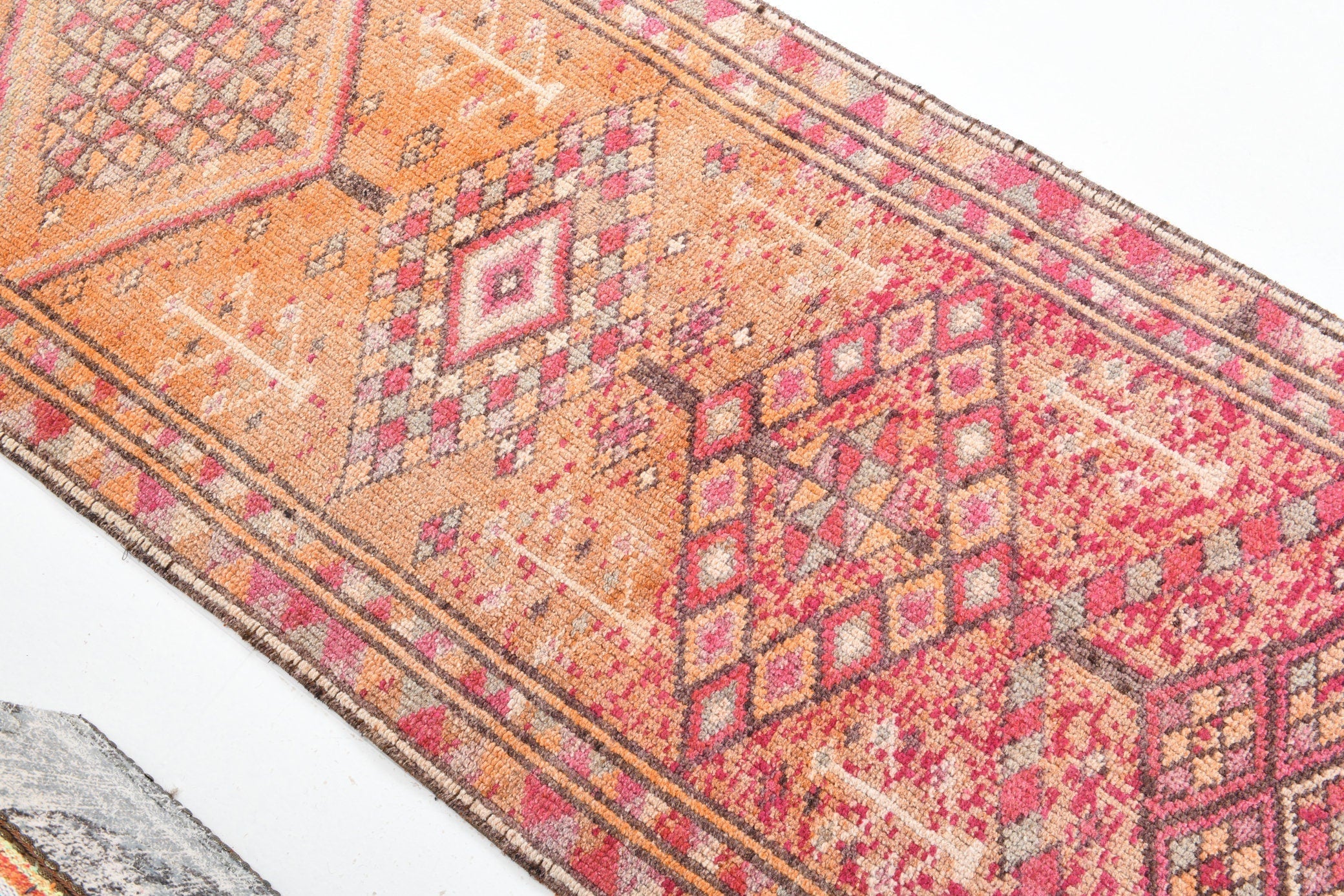 Vintage Herki Runner Rug 2'11" x 12'3" ft