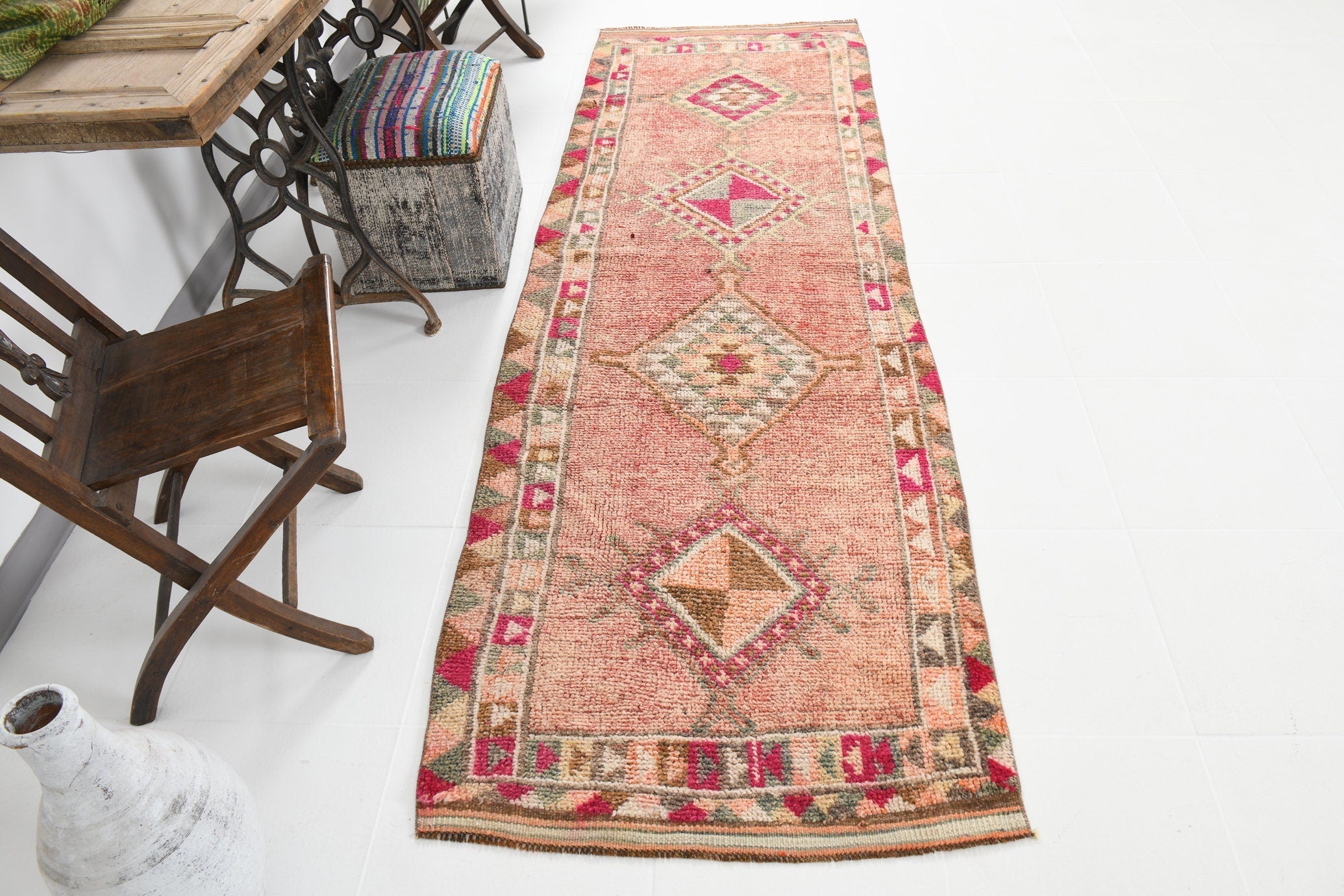 Vintage Herki Runner Rug 2’11’’ x 9’2’’ ft