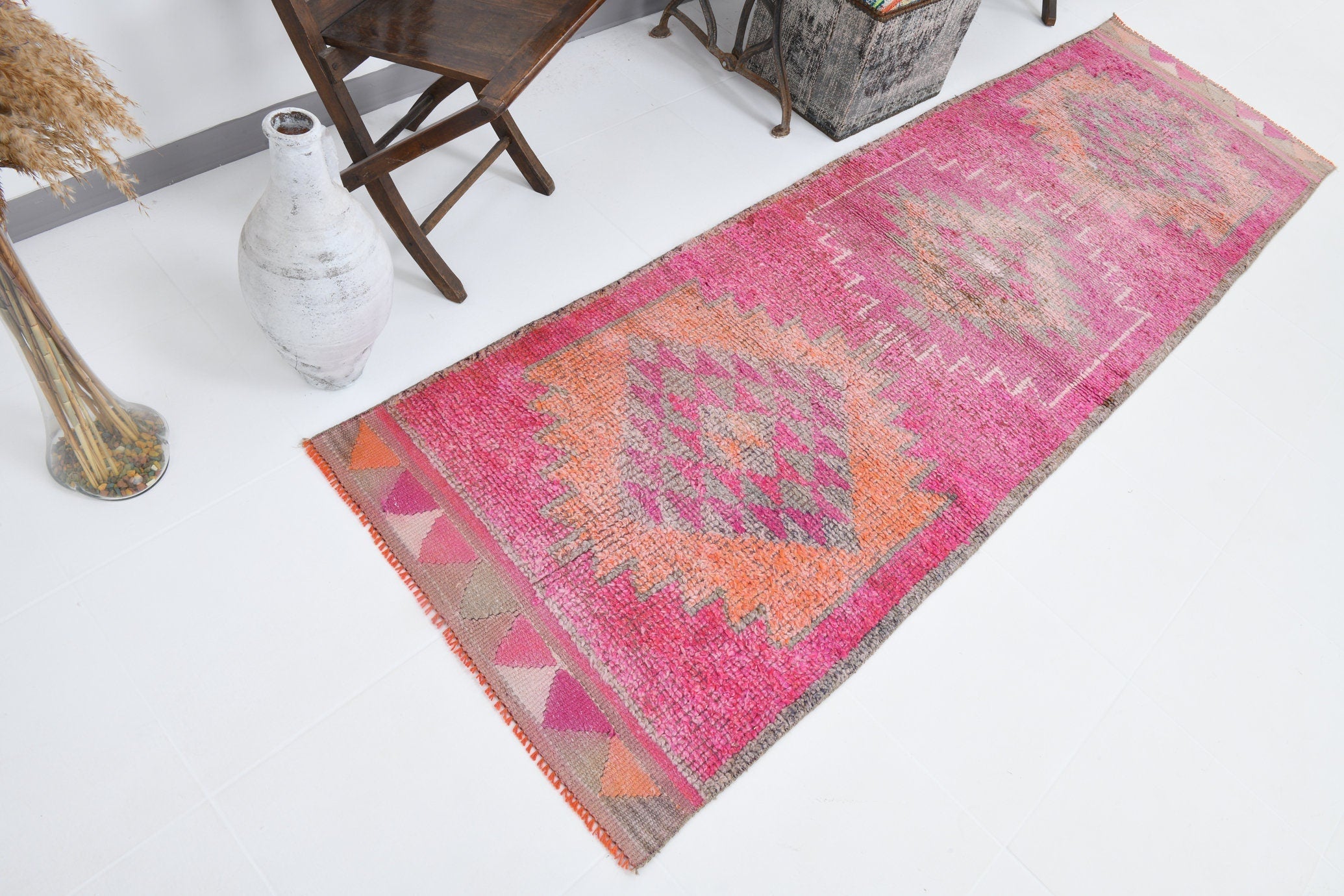 Vintage Herki Runner Rug 2'11" x 9'8" ft