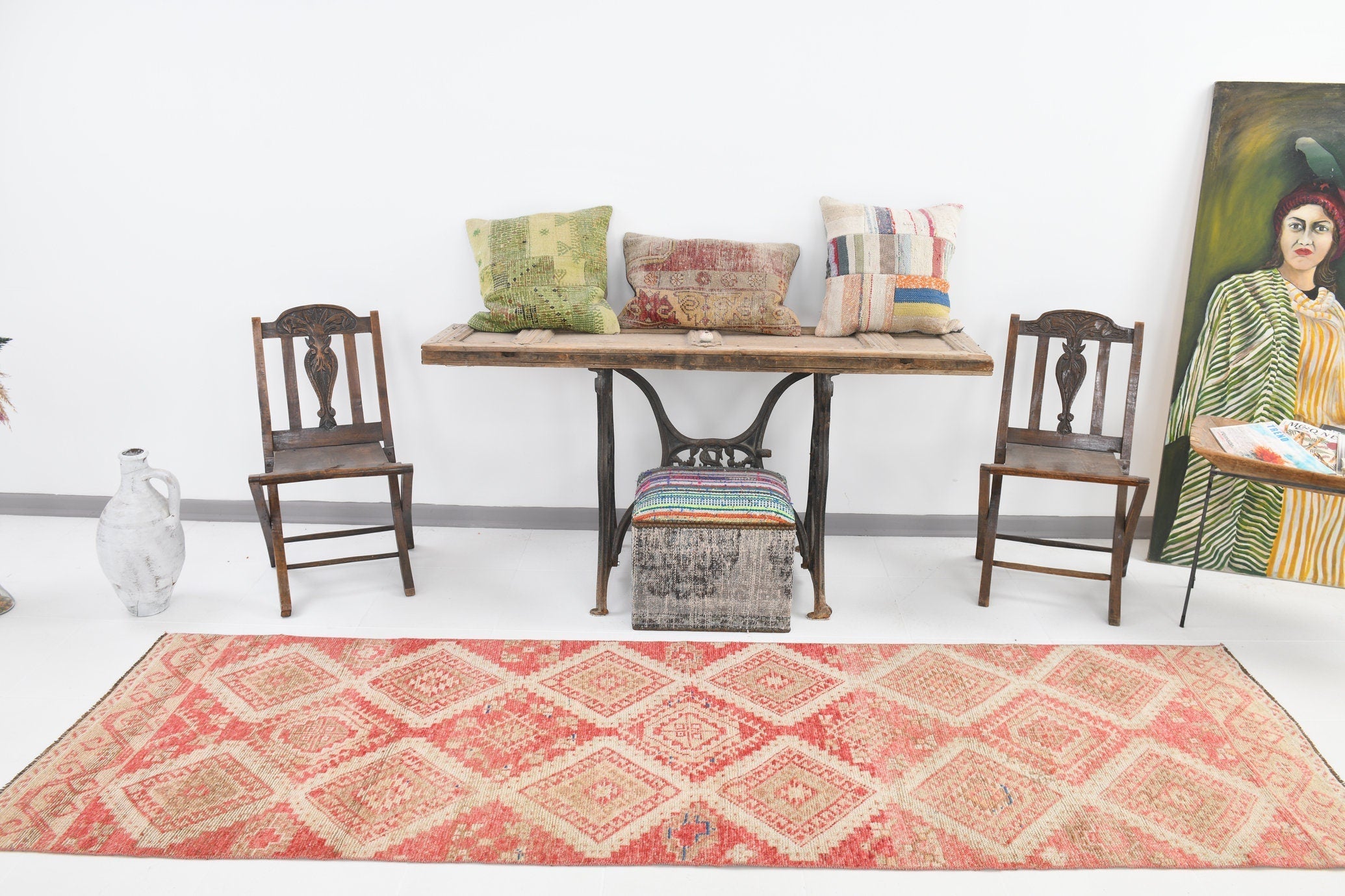 Vintage Herki Runner Rug 2’12’’ x 10’0’’ ft