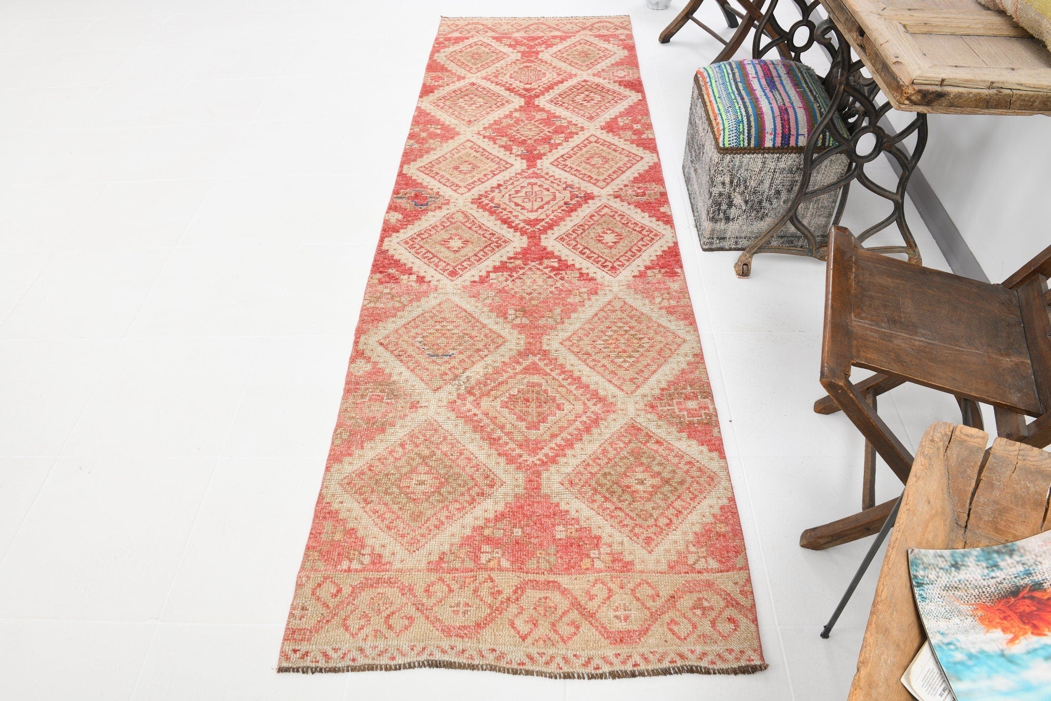 Vintage Herki Runner Rug 2’12’’ x 10’0’’ ft