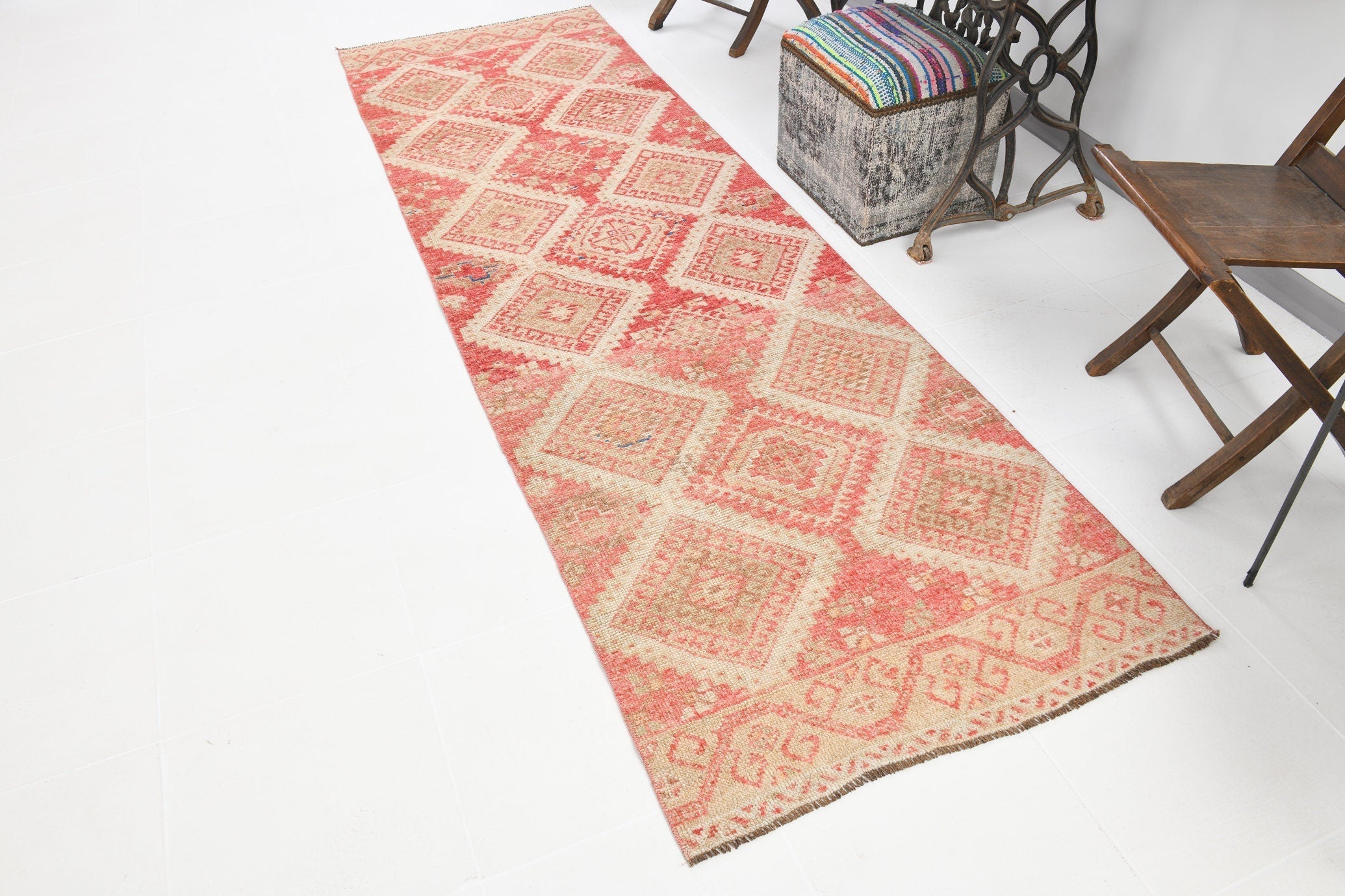 Vintage Herki Runner Rug 2’12’’ x 10’0’’ ft