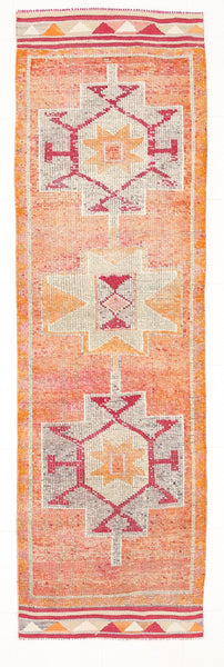 Vintage Herki Runner Rug 2’12’’ x 10’3’’ ft