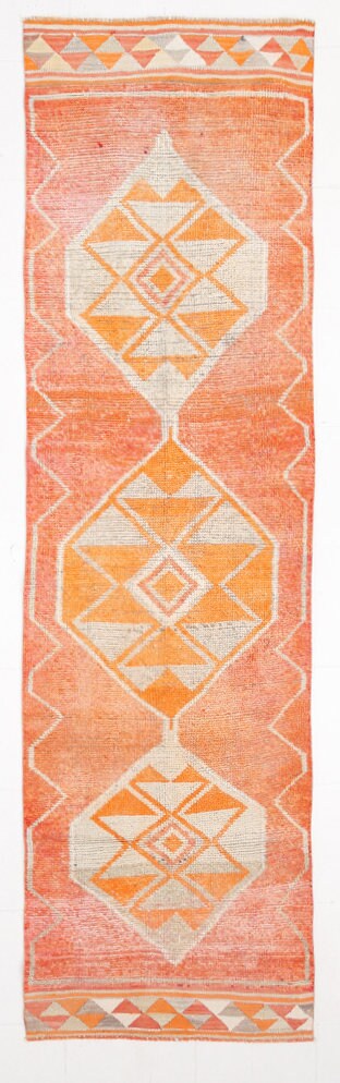 Vintage Herki Runner Rug 2'12" x 11'0" ft