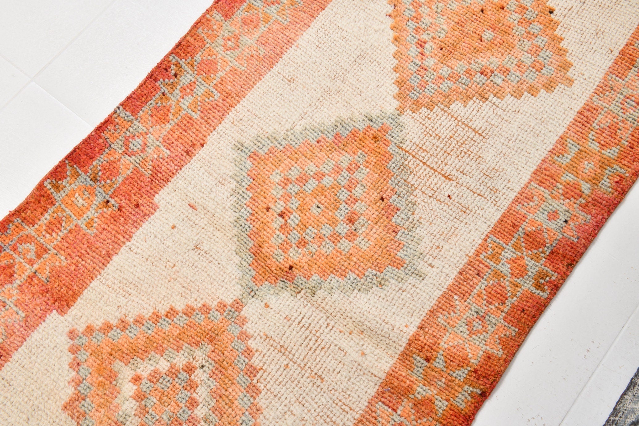 Vintage Herki Runner Rug 2’12’’ x 12’2’’ ft