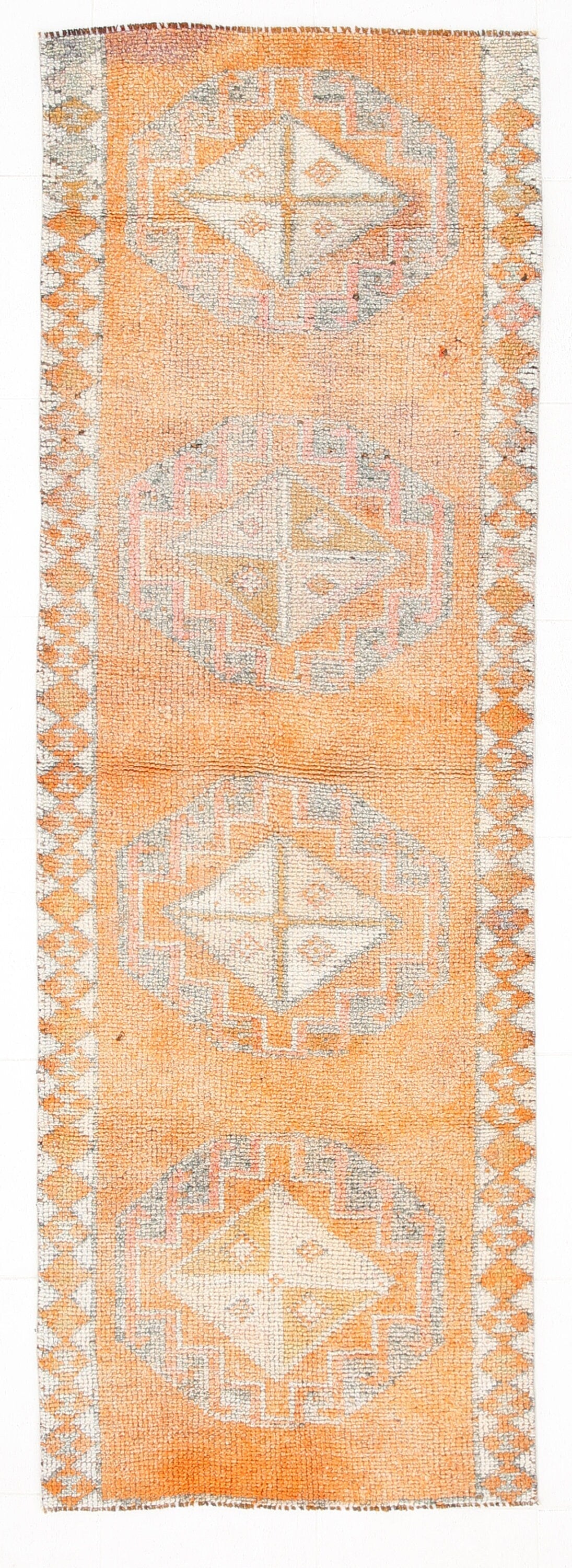 Vintage Herki Runner Rug 2'12" x 8'10" ft