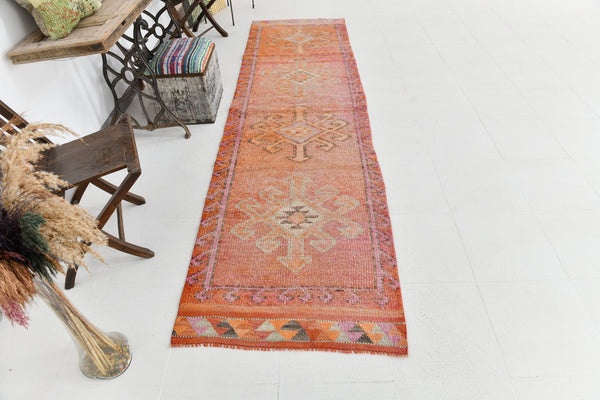 Vintage Herki Runner Rug 2’12’’ x 9’11’’ ft