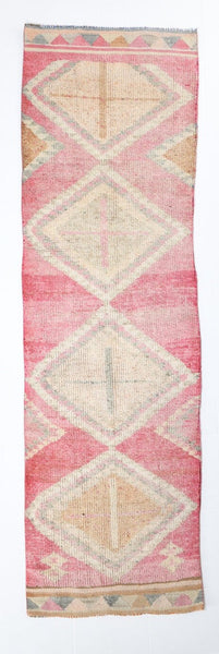 Vintage Herki Runner Rug 2'12" x 9'12" ft
