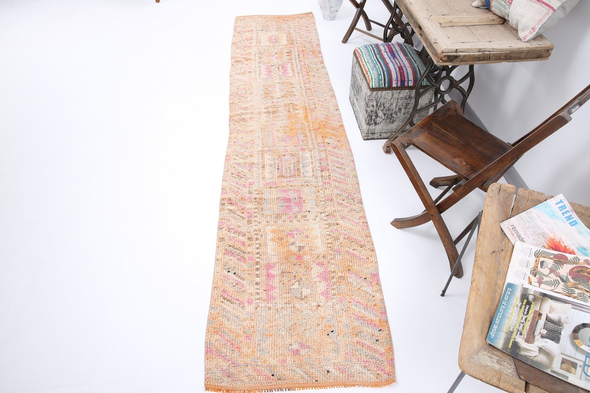 Vintage Herki Runner Rug 2’5’’ x 10’10’’ ft