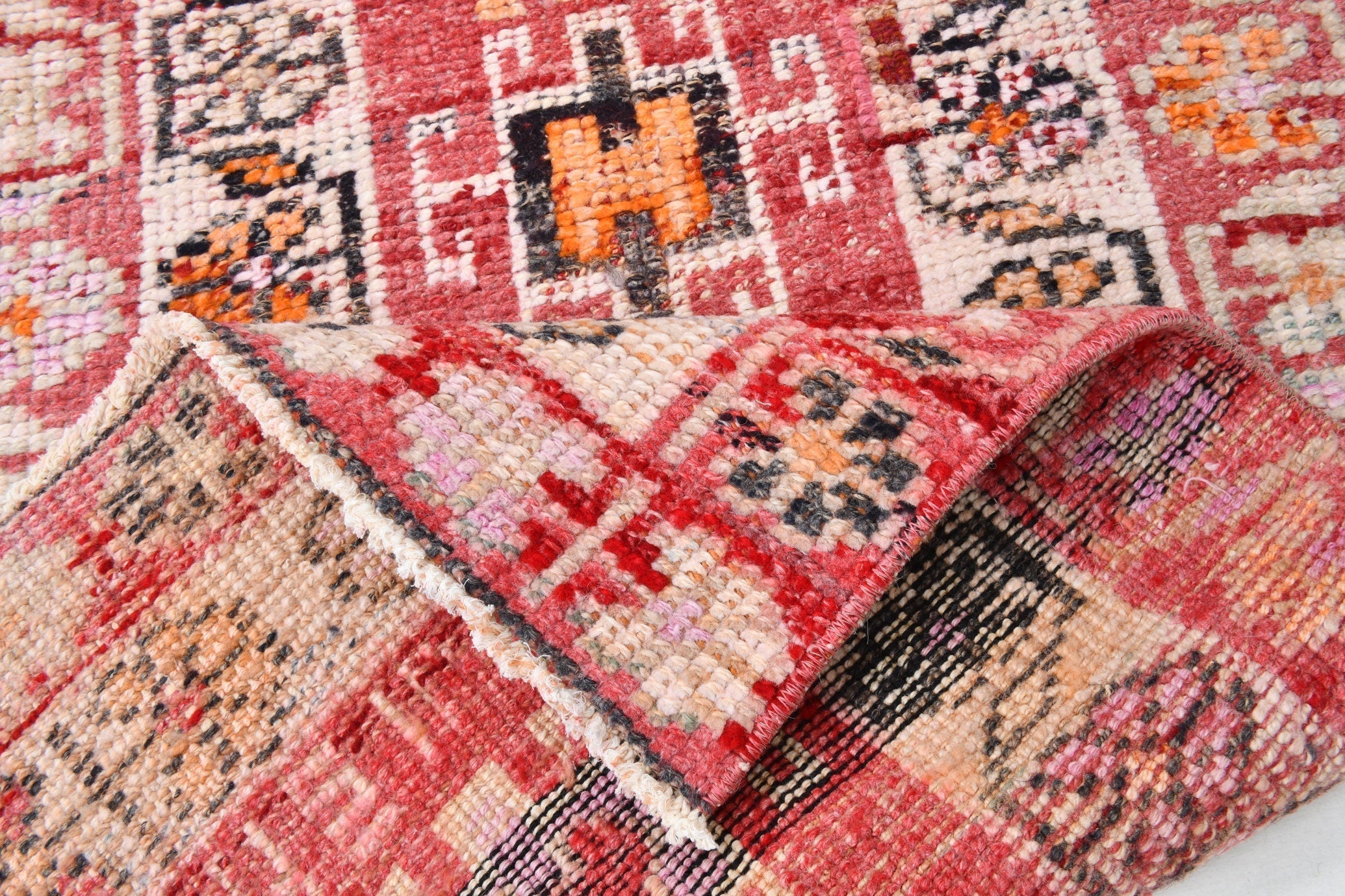 Vintage Herki Runner Rug 2'5" x 11'7" ft