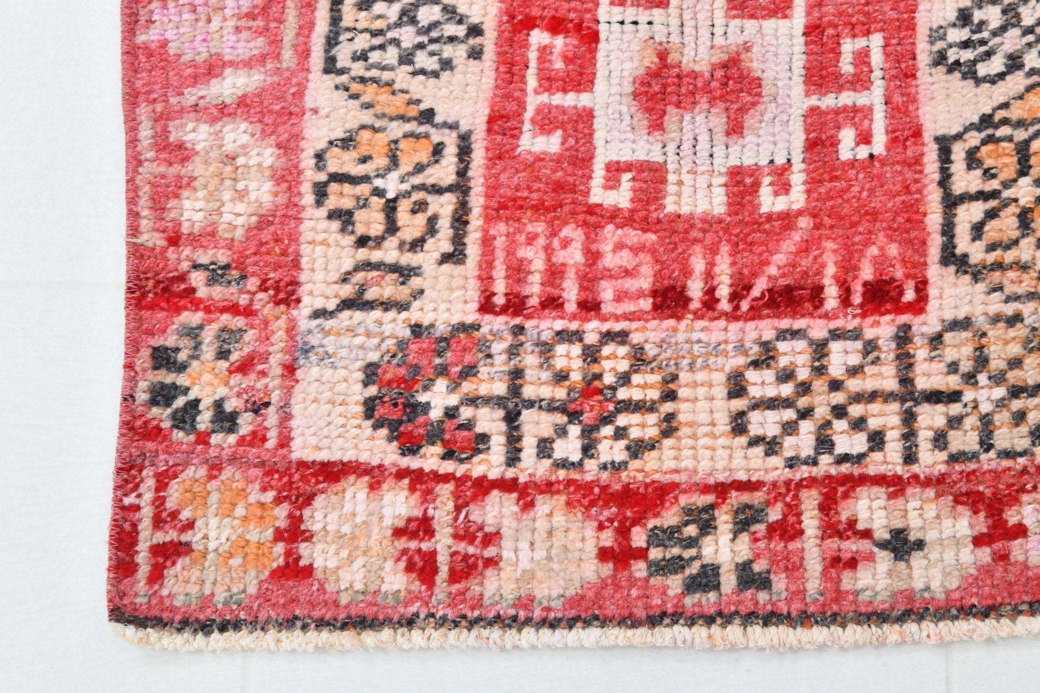 Vintage Herki Runner Rug 2'5" x 11'7" ft