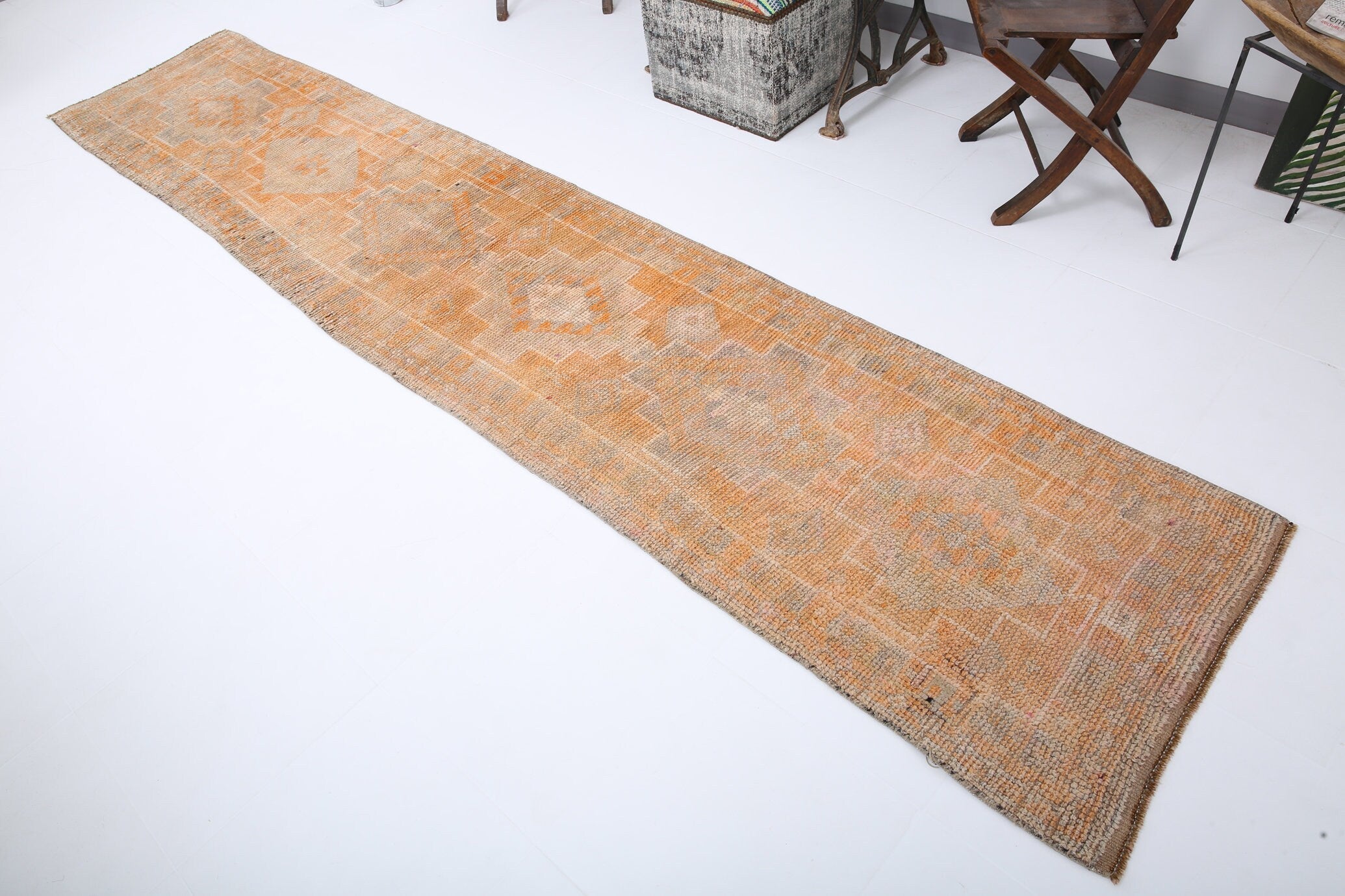 Vintage Herki Runner Rug 2'6" x 12'5" ft