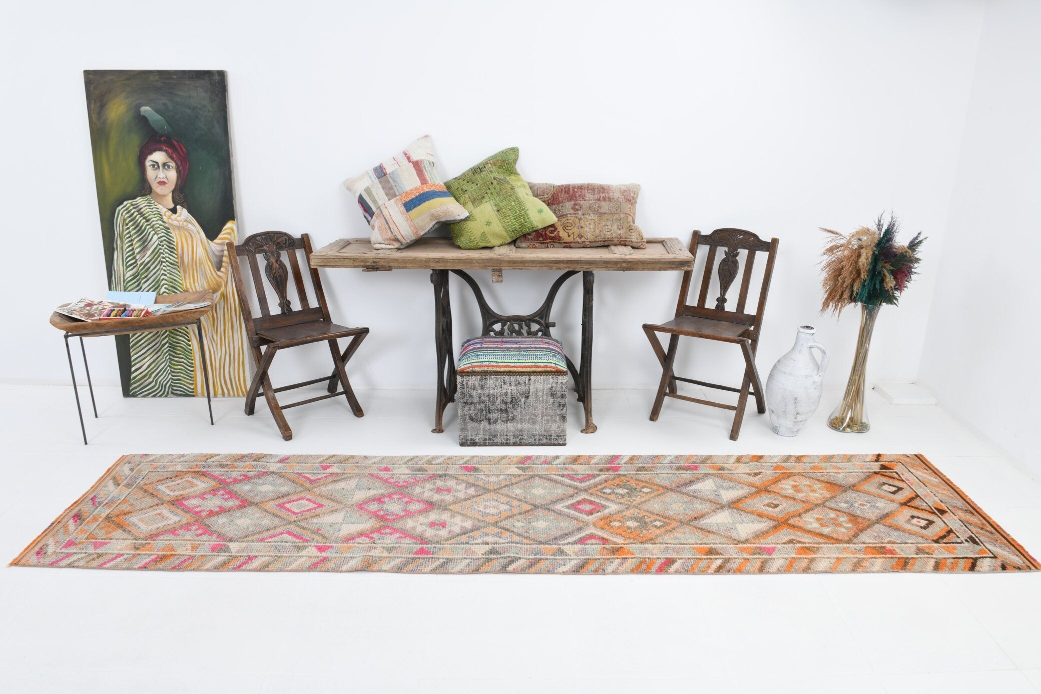Vintage Herki Runner Rug 2’7’’ x 11’0’’ ft