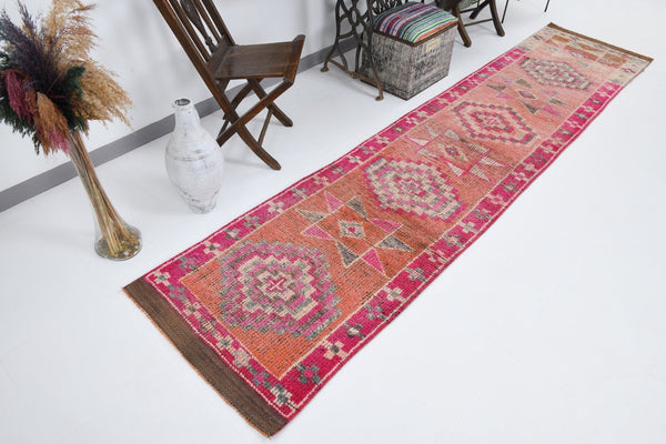 Vintage Herki Runner Rug 2'7" x 11'11" ft