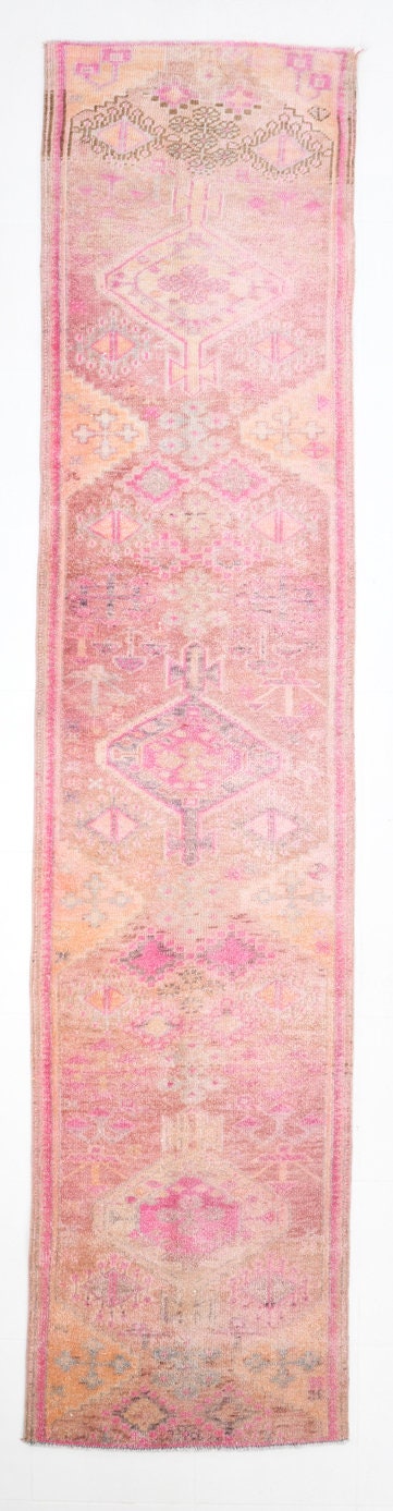Vintage Herki Runner Rug 2'7" x 11'9" ft