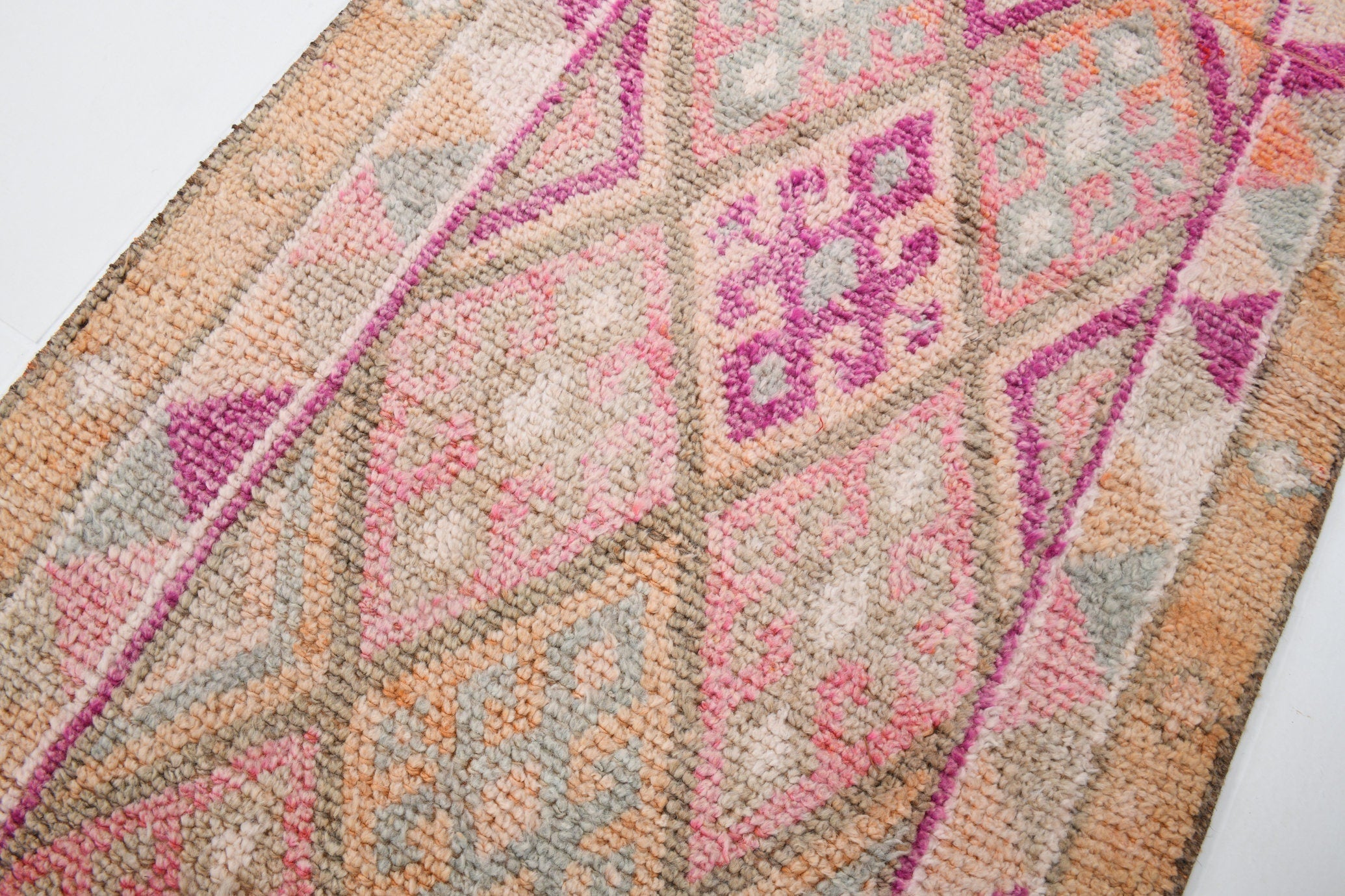 Vintage Herki Runner Rug 2'7" x 12'3" ft