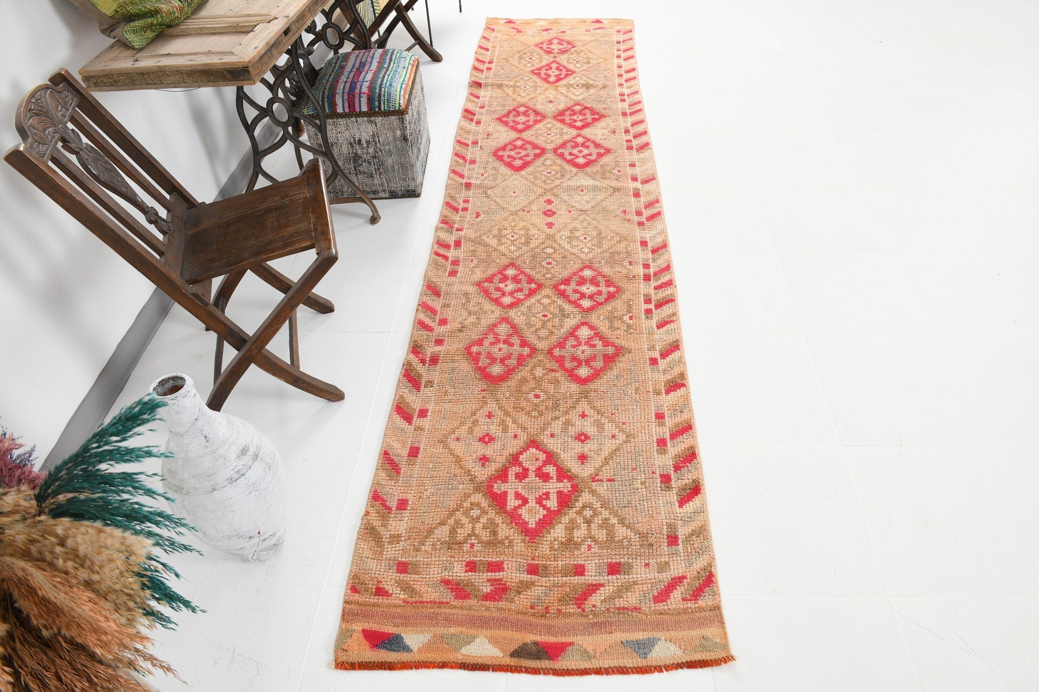 Vintage Herki Runner Rug 2’8’’ x 11’7’’ ft