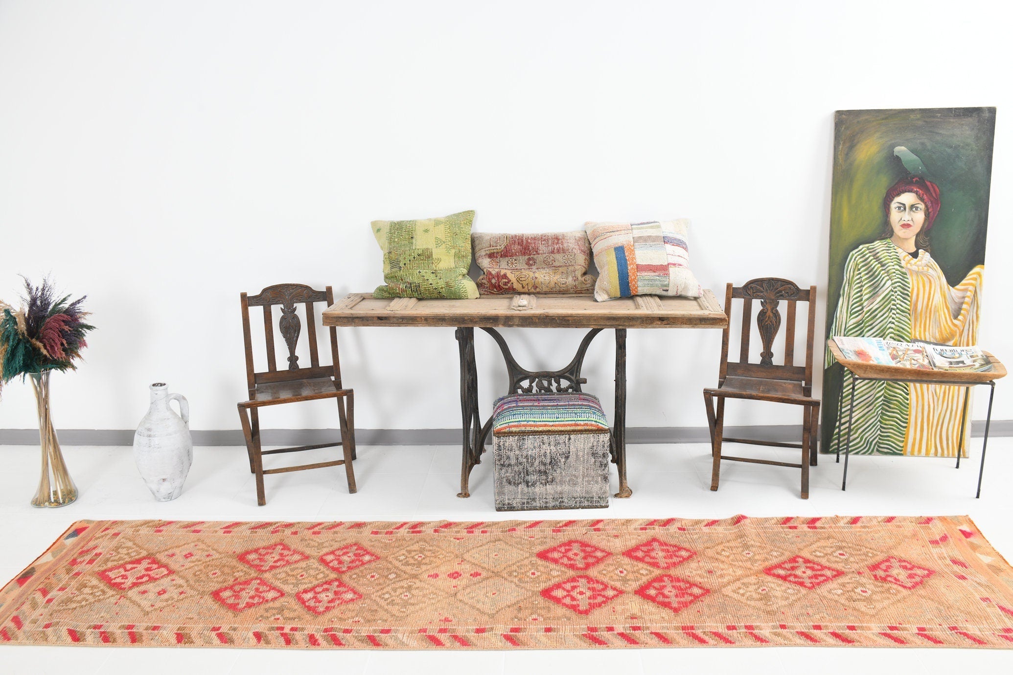 Vintage Herki Runner Rug 2’8’’ x 11’7’’ ft