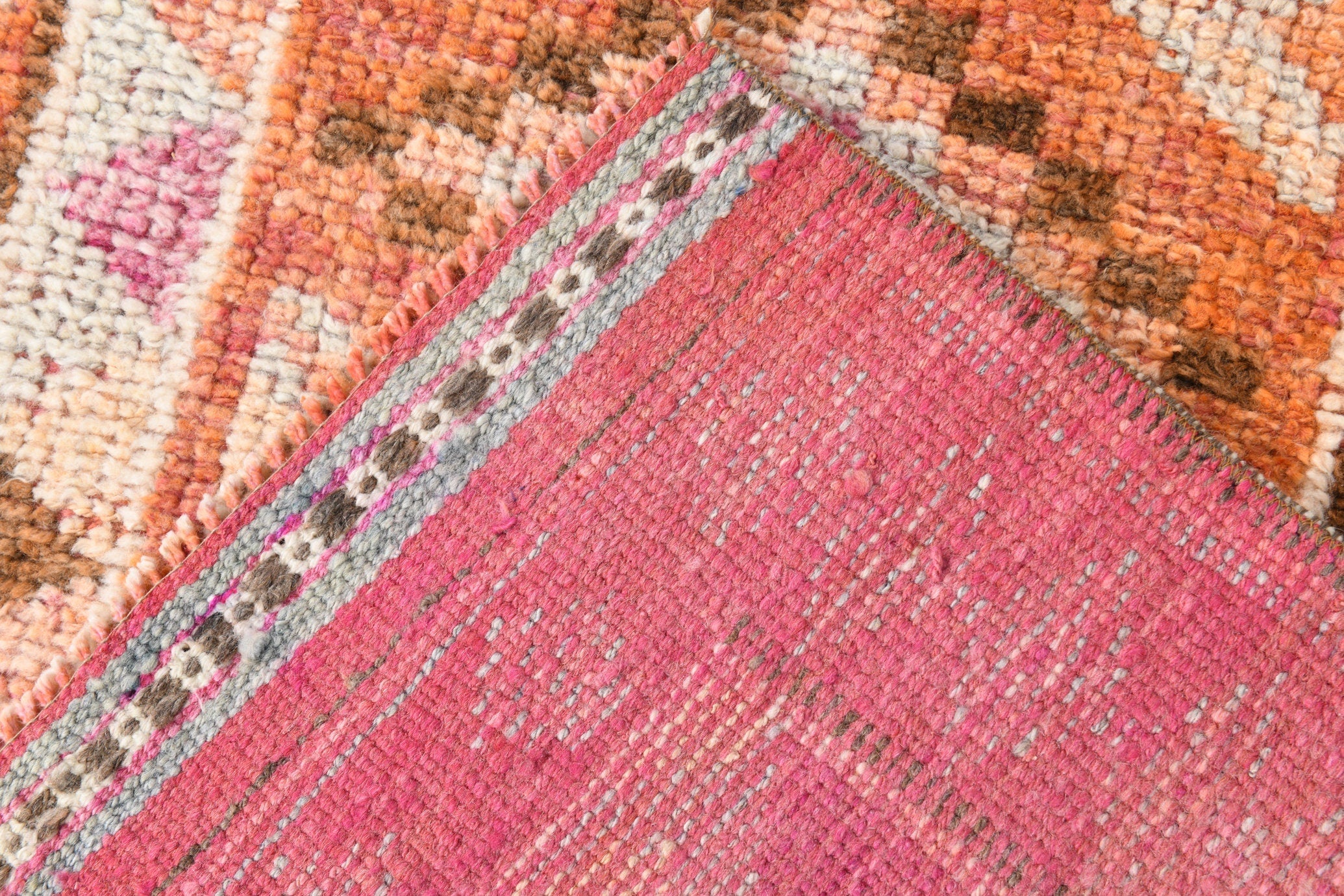 Vintage Herki Runner Rug 2'8" x 12'6" ft