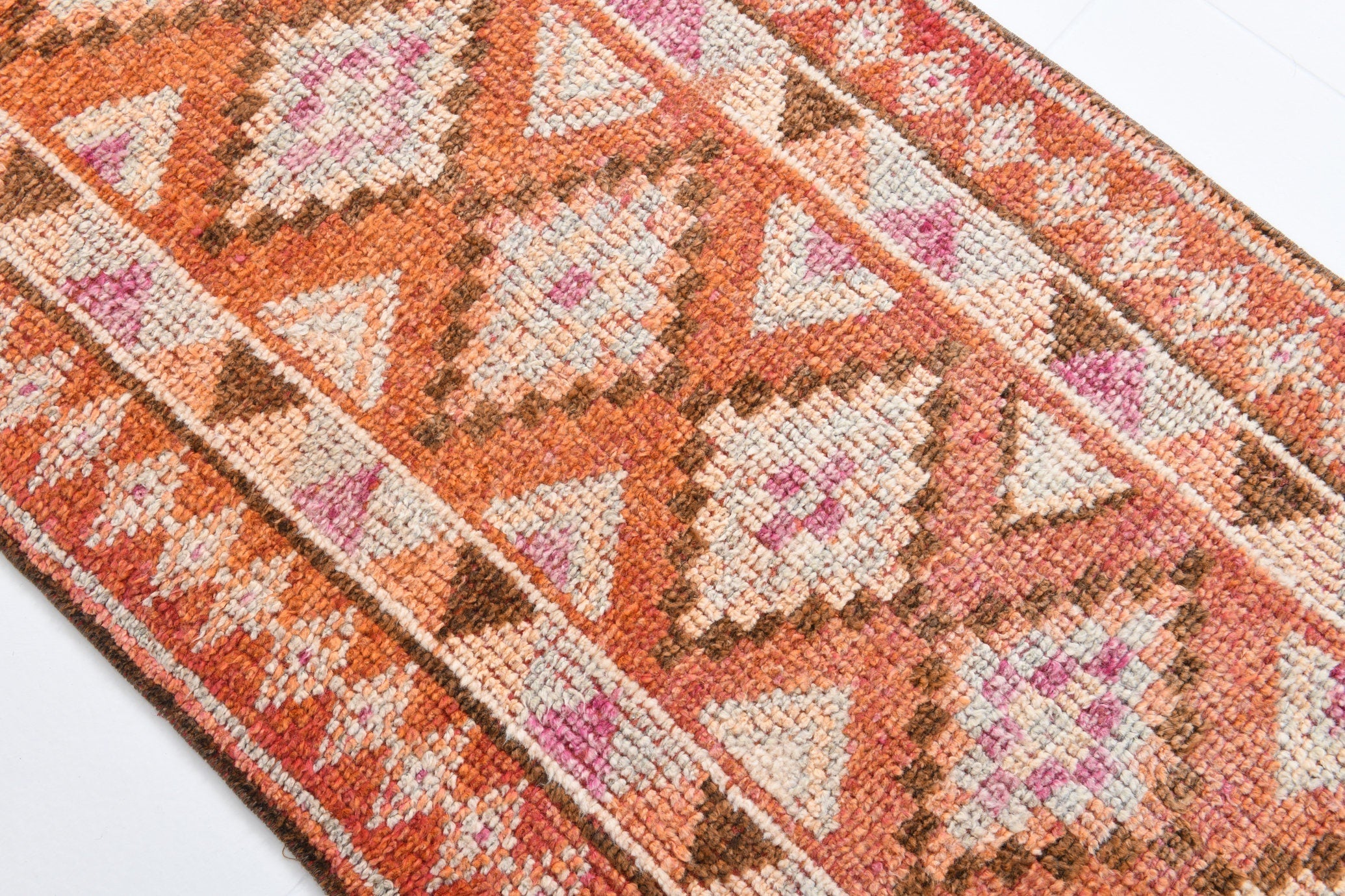 Vintage Herki Runner Rug 2'8" x 12'6" ft