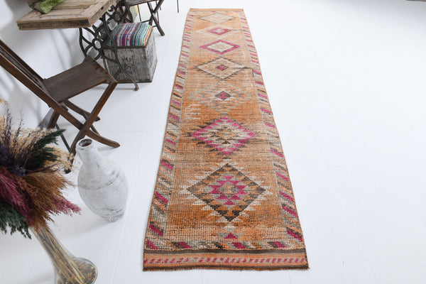 Vintage Herki Runner Rug 2’8’’ x 12’6’’ ft