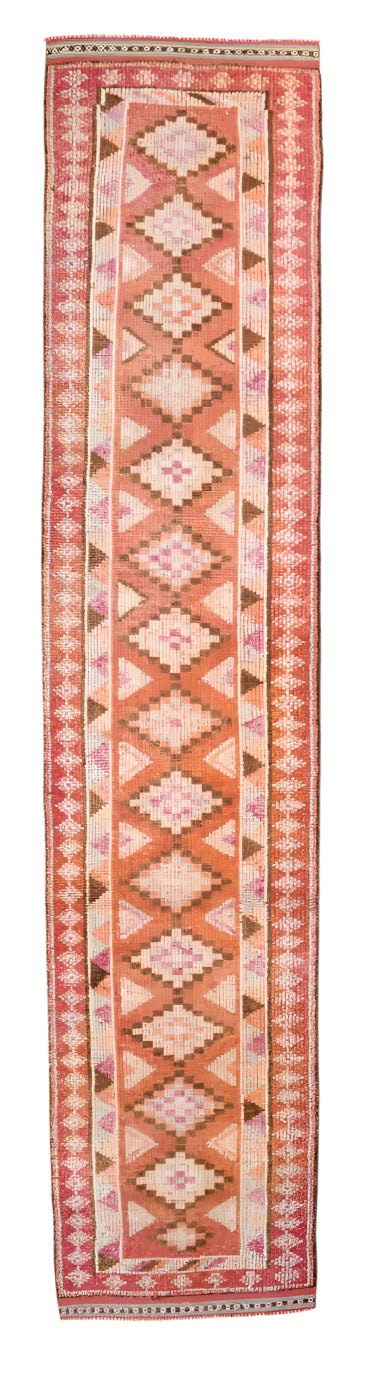 Vintage Herki Runner Rug 2'8" x 12'6" ft