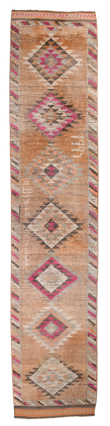 Vintage Herki Runner Rug 2’8’’ x 12’6’’ ft