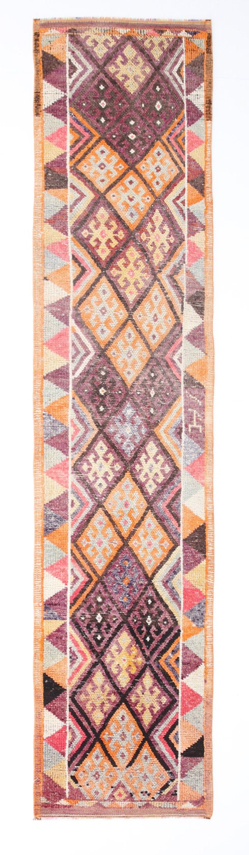 Vintage Herki Runner Rug 2’8’’ x 12’9’’ ft