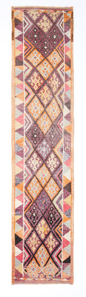 Vintage Herki Runner Rug 2’8’’ x 12’9’’ ft