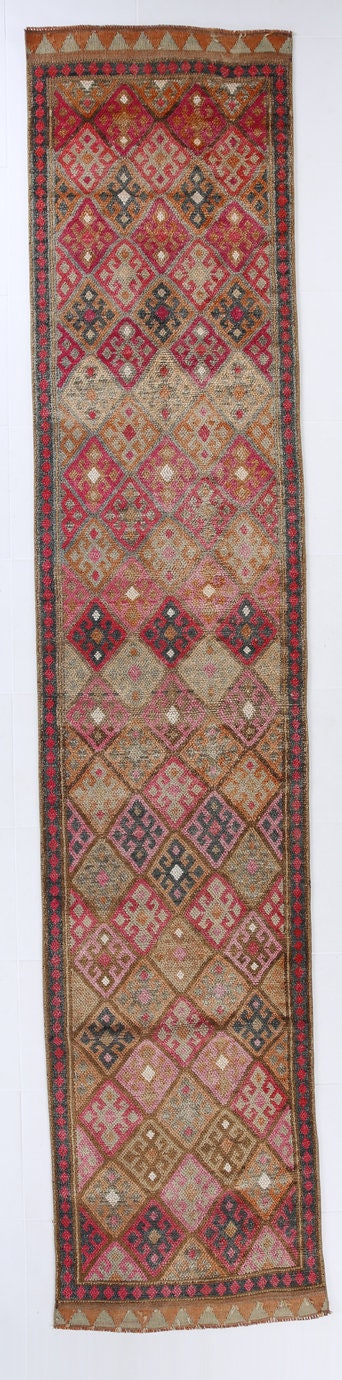 Vintage Herki Runner Rug 2’8’’ x 13’2’’ ft