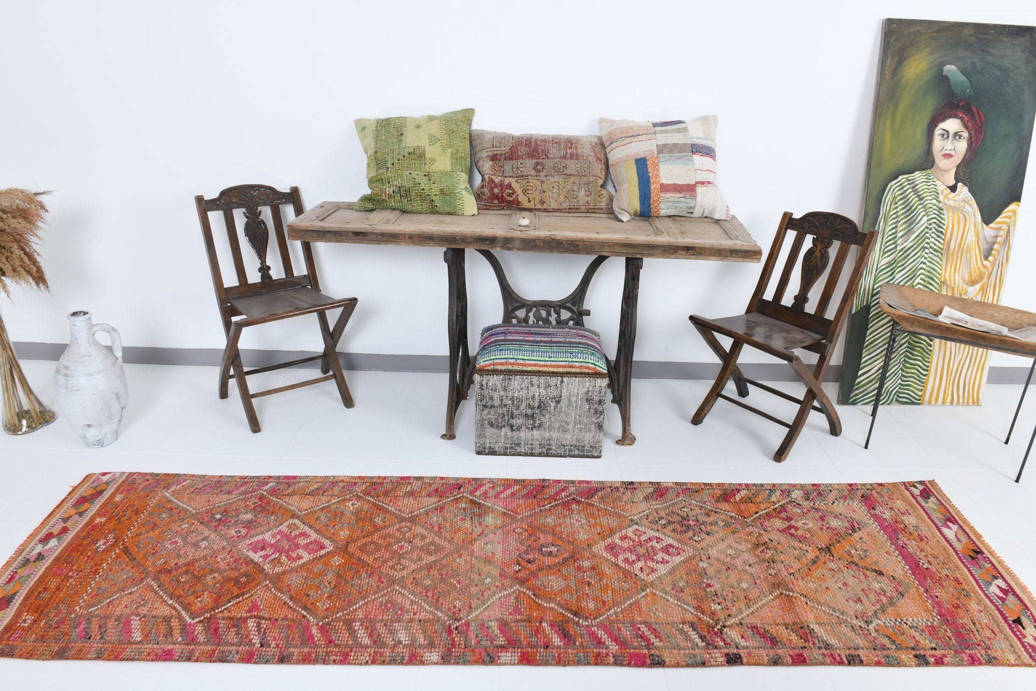 Vintage Herki Runner Rug 2’8’’ x 9’9’’ ft