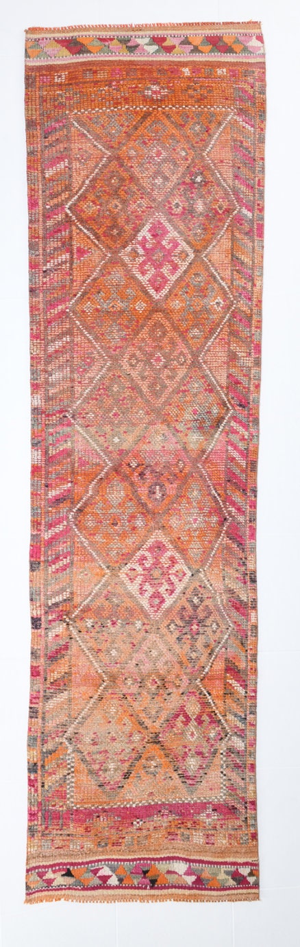 Vintage Herki Runner Rug 2’8’’ x 9’9’’ ft