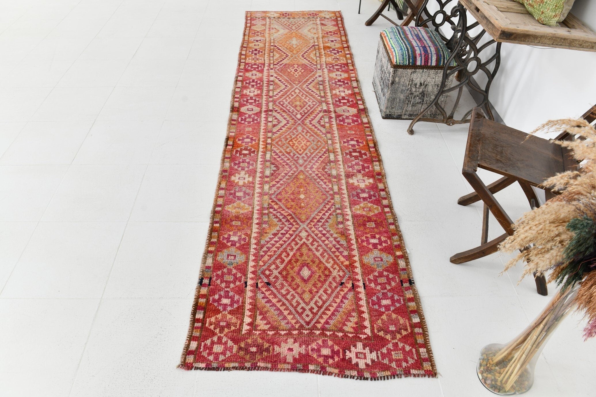 Vintage Herki Runner Rug 2’9’’ x 10’9’’ ft