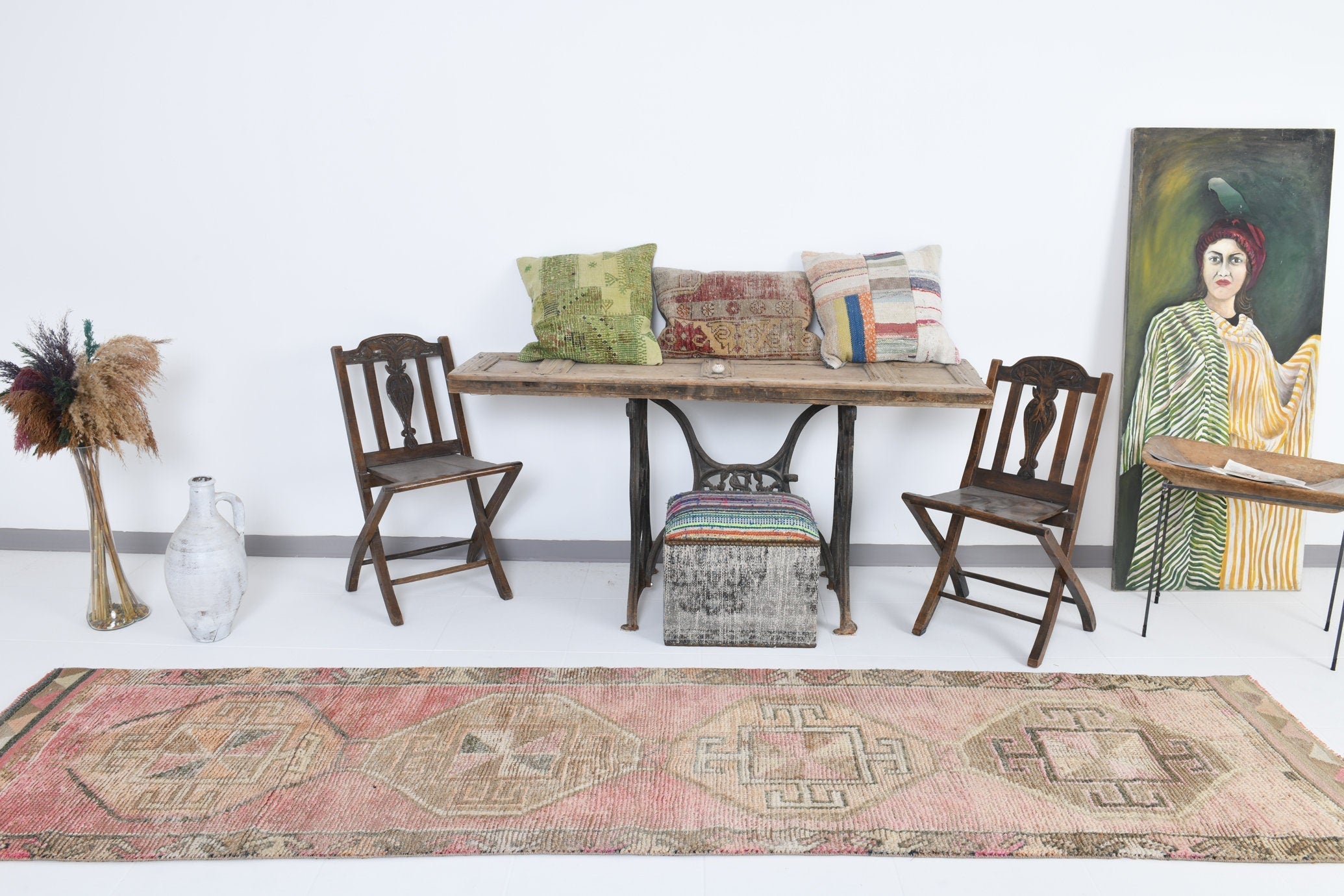 Vintage Herki Runner Rug 2’9’’ x 11’2’’ ft
