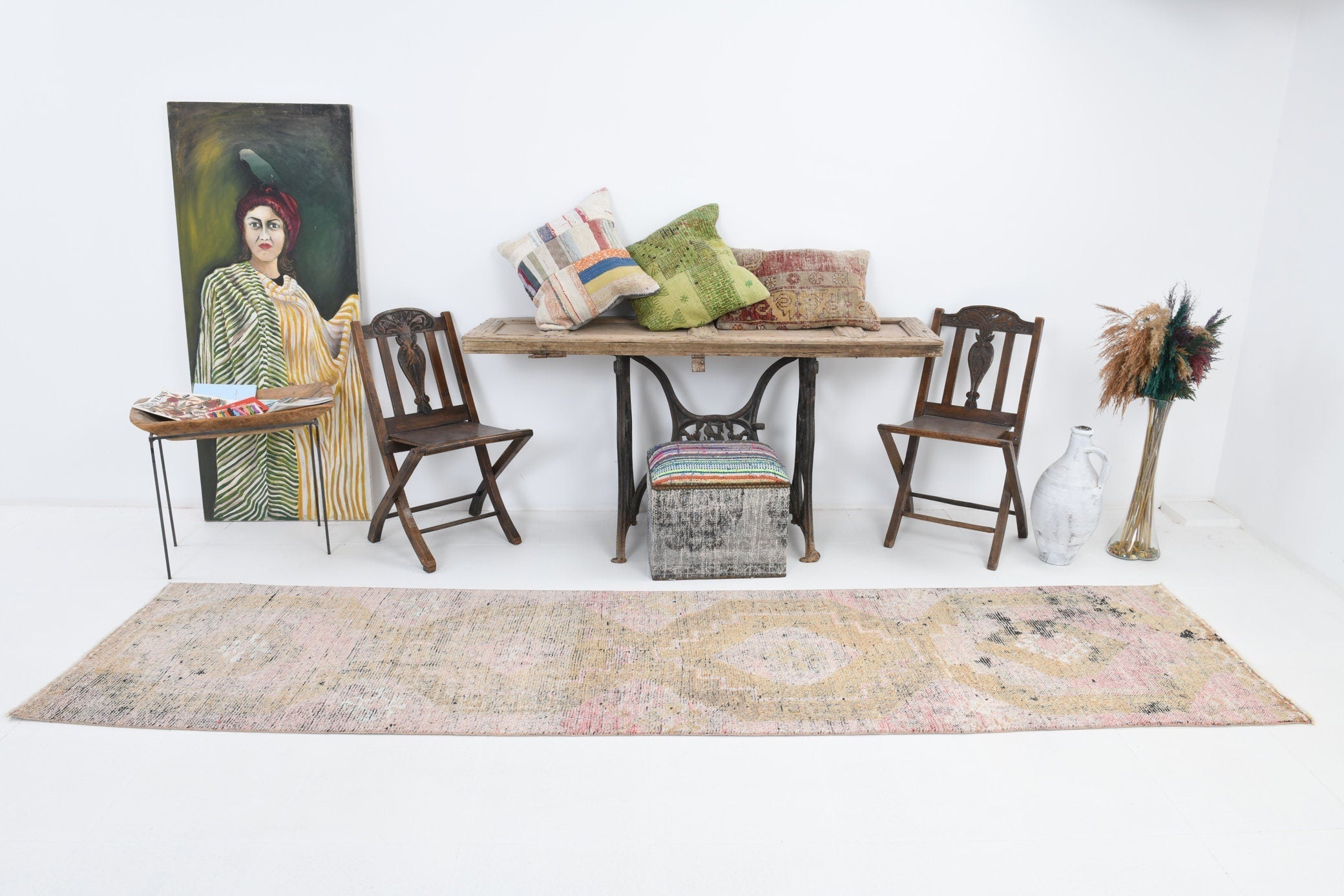 Vintage Herki Runner Rug 2’9’’ x 11’2’’ ft