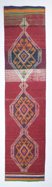 Vintage Herki Runner Rug 2’9’’ x 11’9’’ ft
