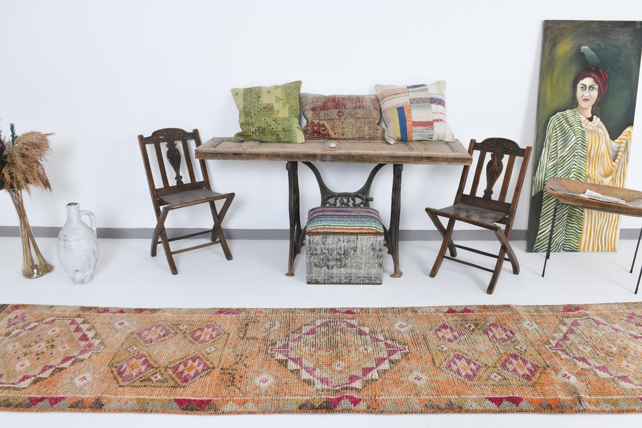Vintage Herki Runner Rug 2’9’’ x 12’11’’ ft