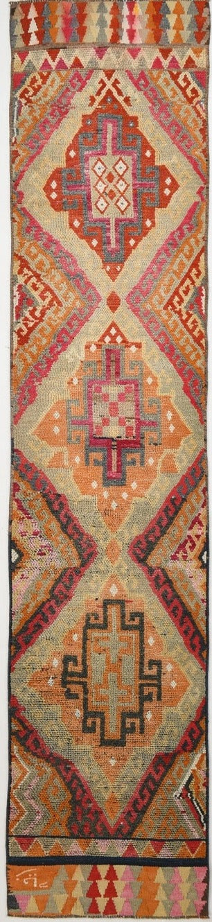 Vintage Herki Runner Rug 2’9’’ x 12’4’’ ft
