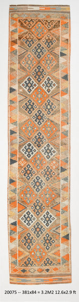 Vintage Herki Runner Rug 2’9’’ x 12’6’’ ft