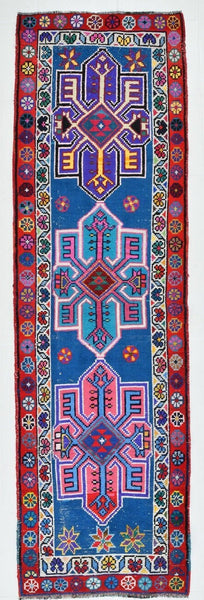 Vintage Herki Runner Rug 2’9’’ x 9’4’’ ft
