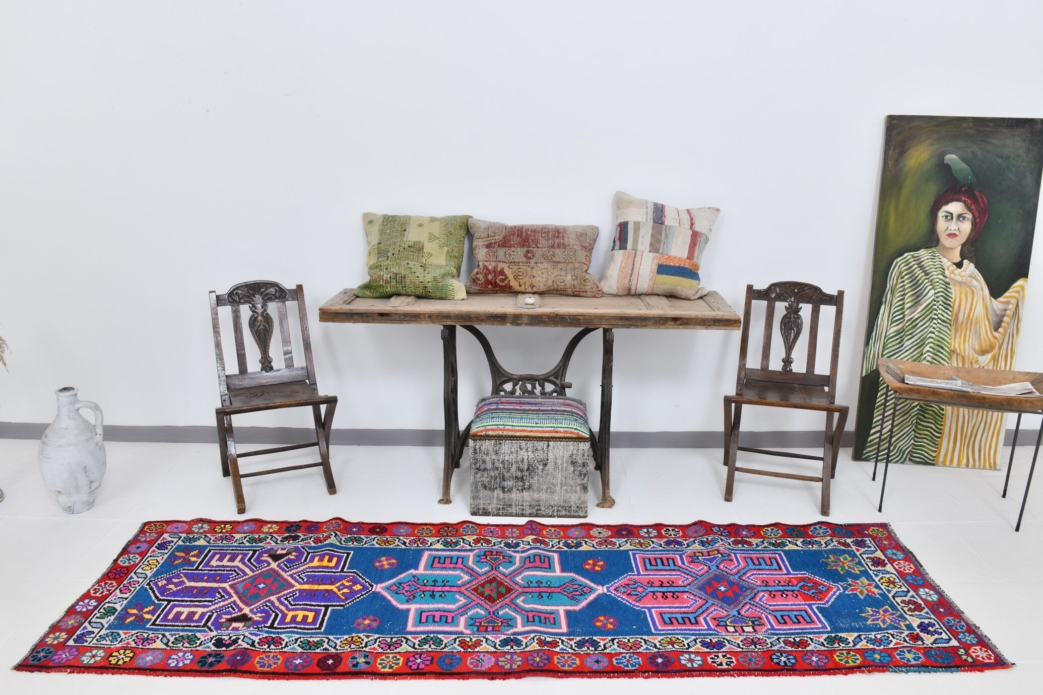 Vintage Herki Runner Rug 2’9’’ x 9’4’’ ft