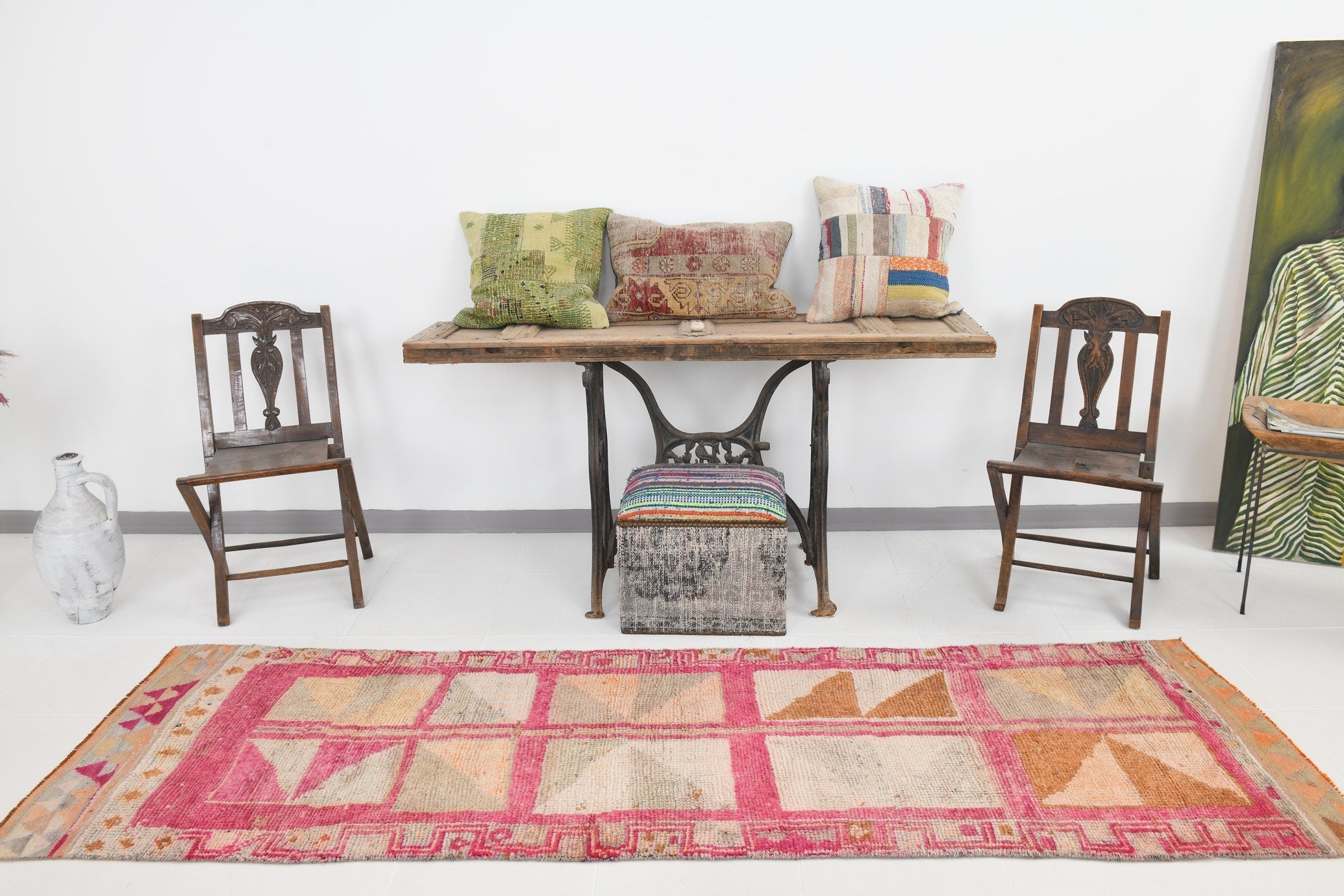 Vintage Herki Runner Rug 2'9" x 9'5" ft