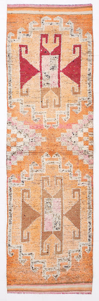 Vintage Herki Runner Rug 3'0" x 10'2" ft
