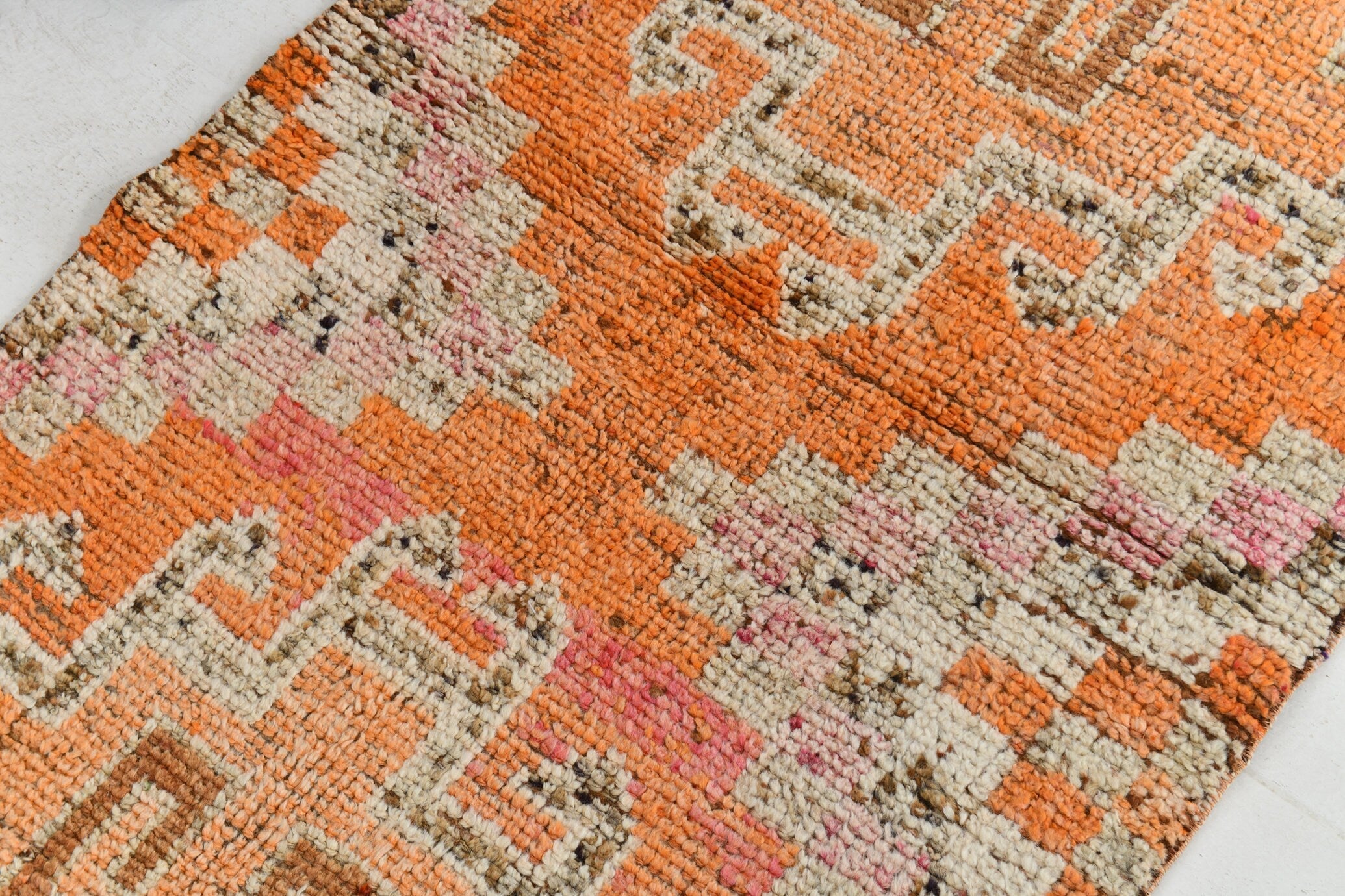 Vintage Herki Runner Rug 3'0" x 10'2" ft