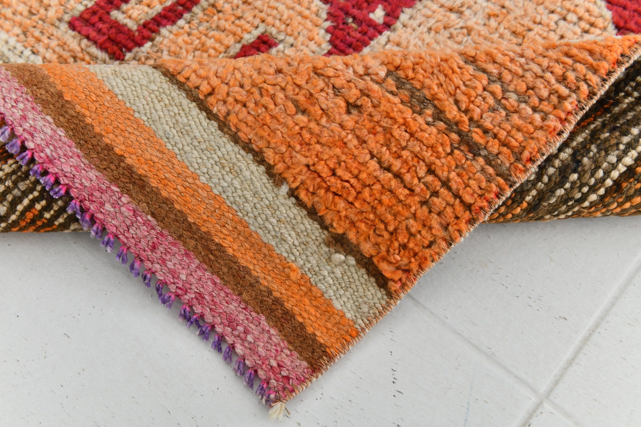 Vintage Herki Runner Rug 3'0" x 10'2" ft