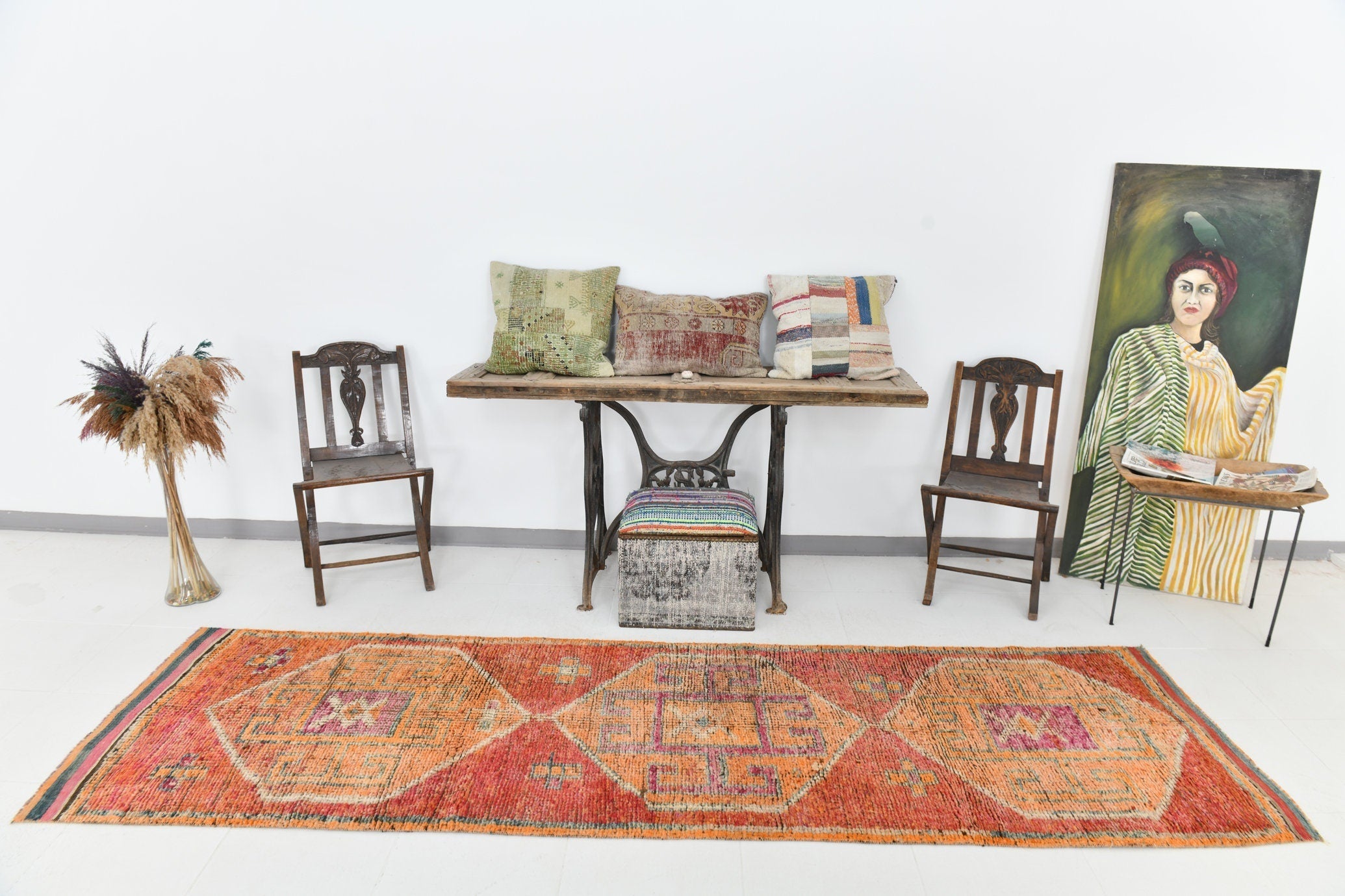 Vintage Herki Runner Rug 3’0’’ x 10’4’’ ft