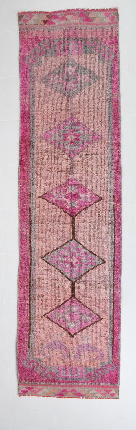 Vintage Herki Runner Rug 3’0’’ x 11’8’’ ft