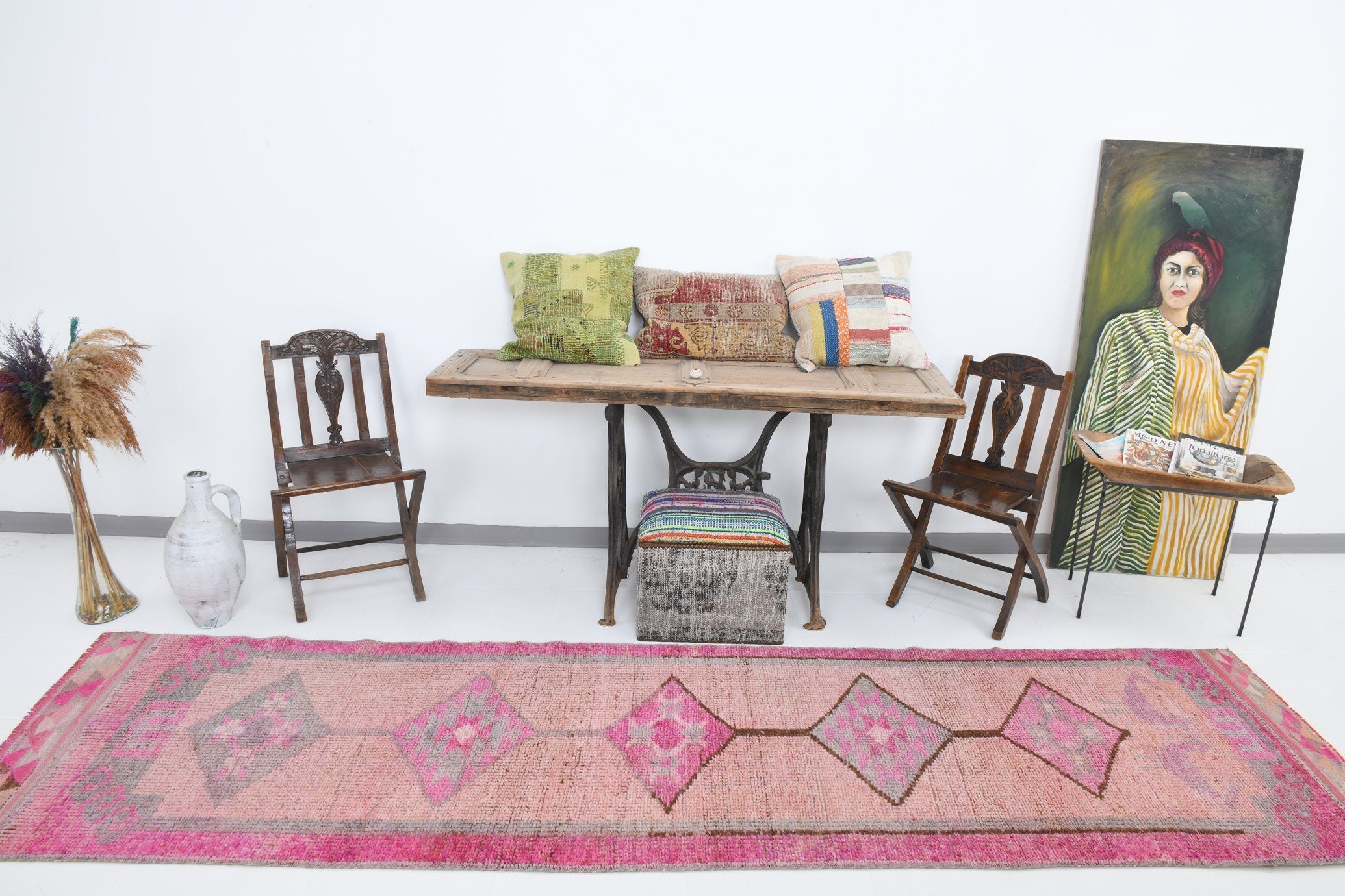 Vintage Herki Runner Rug 3’0’’ x 11’8’’ ft